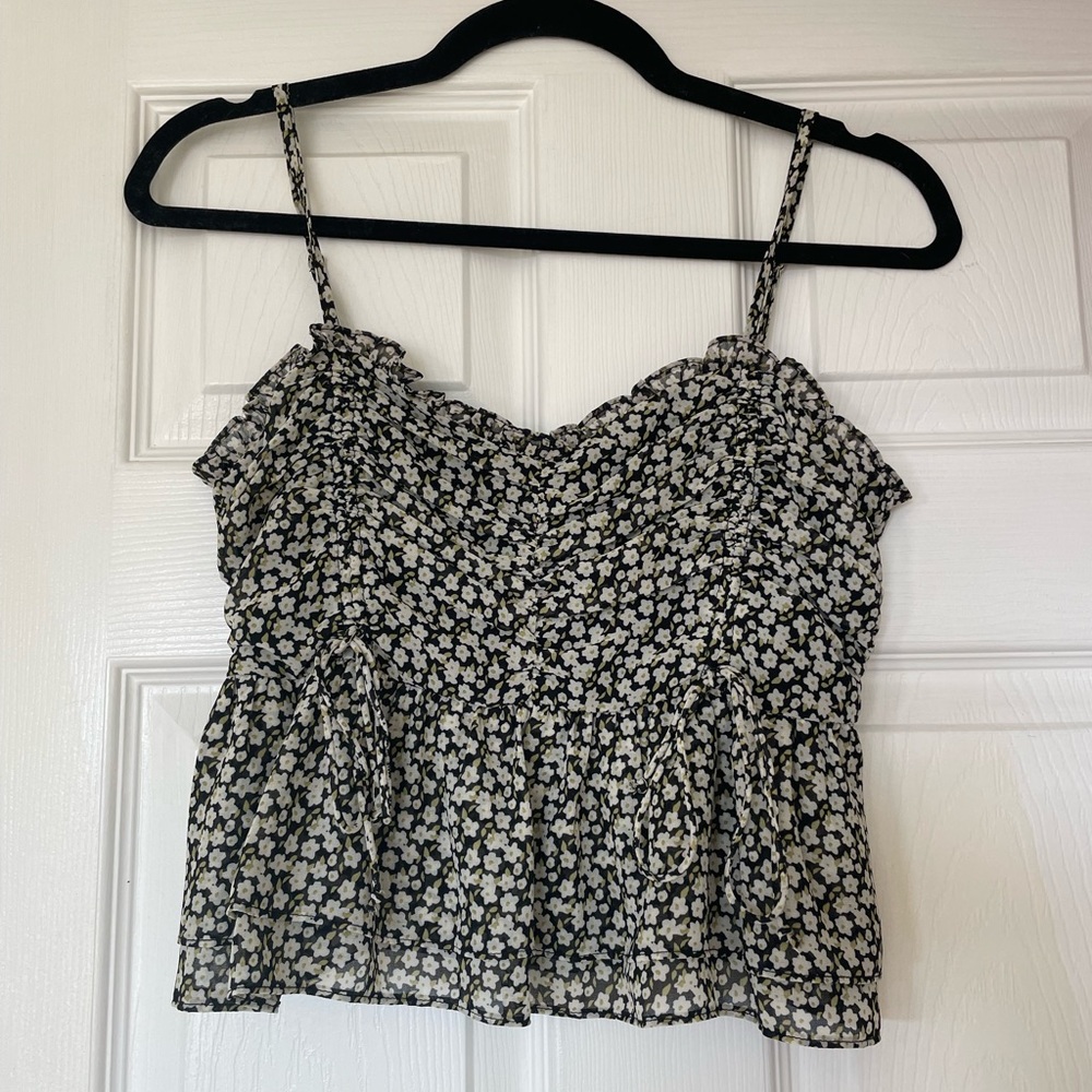 Stitch + Feather Floral Top